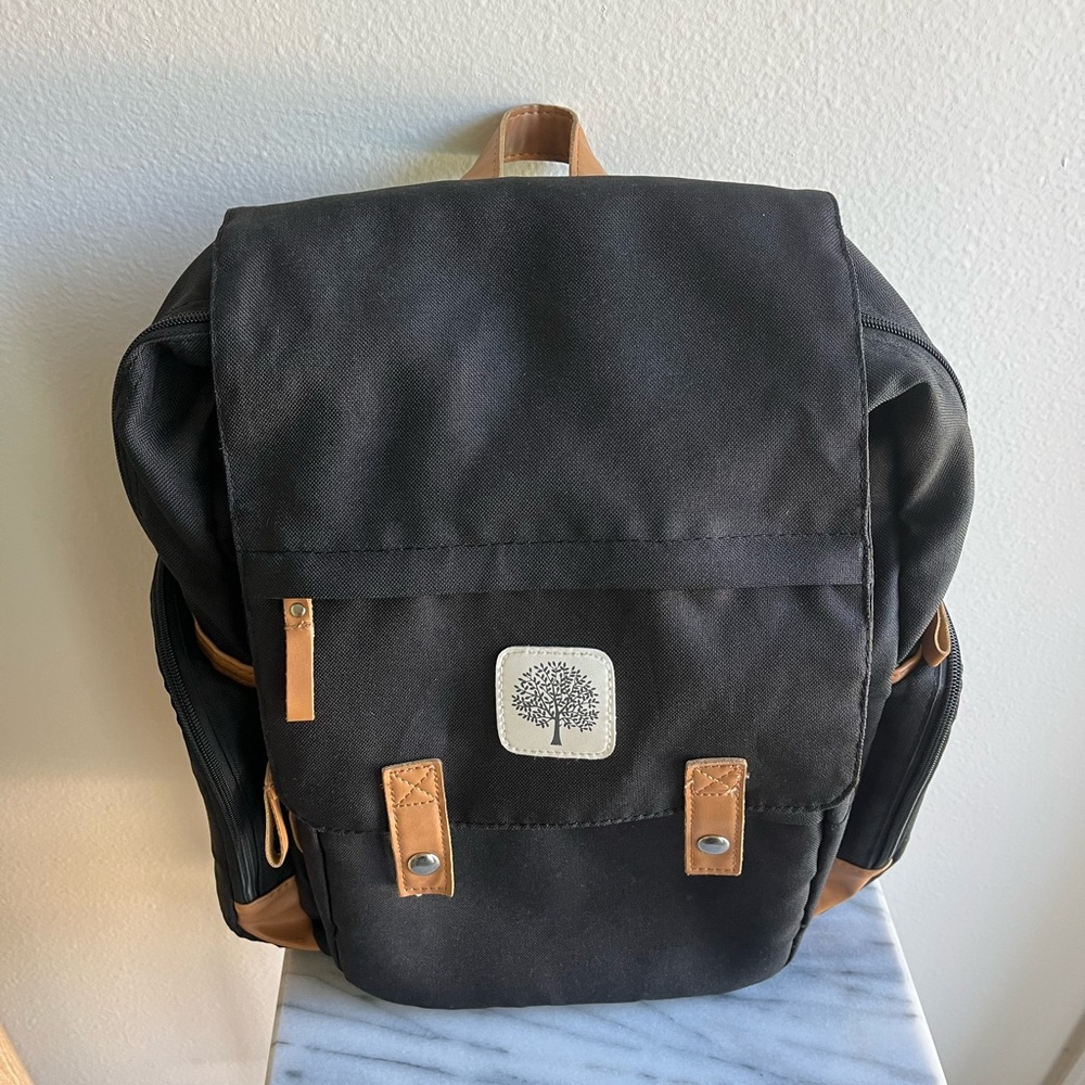 Birch Bag Diaper Backpack Black by Parker Baby Co